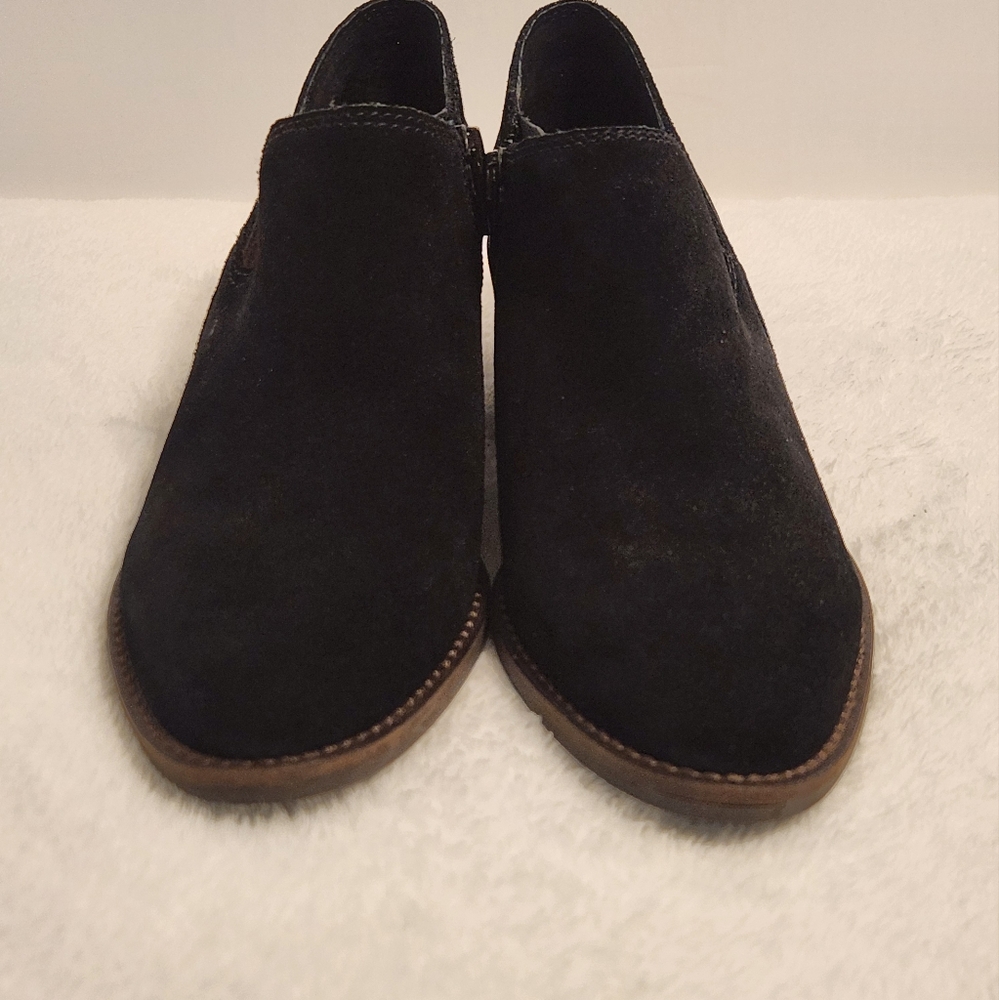 🍀Lucky Brand Feltyn Black Suede Booties Size 5.5 - Picture 4 of 12